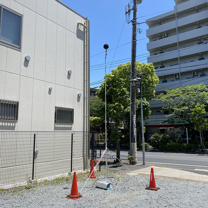 更地での環境騒音調査