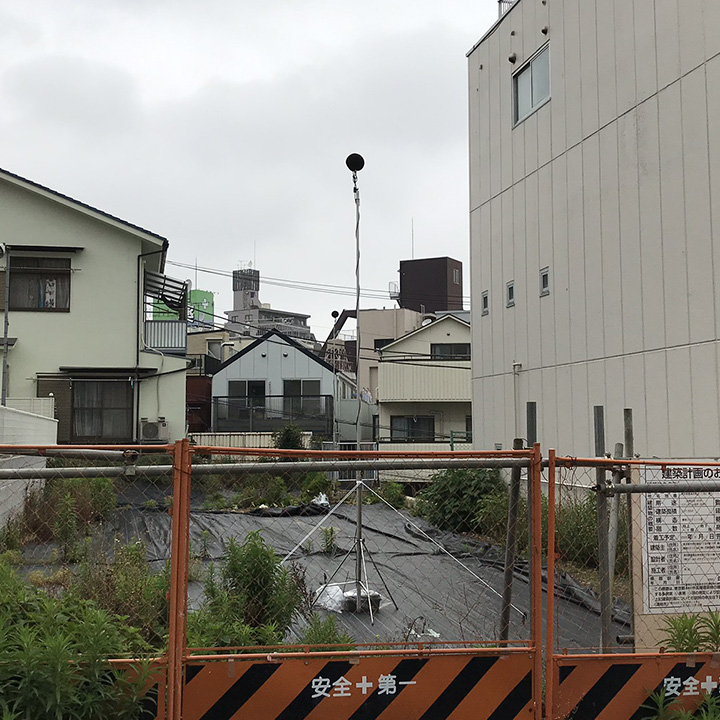 更地での環境騒音調査