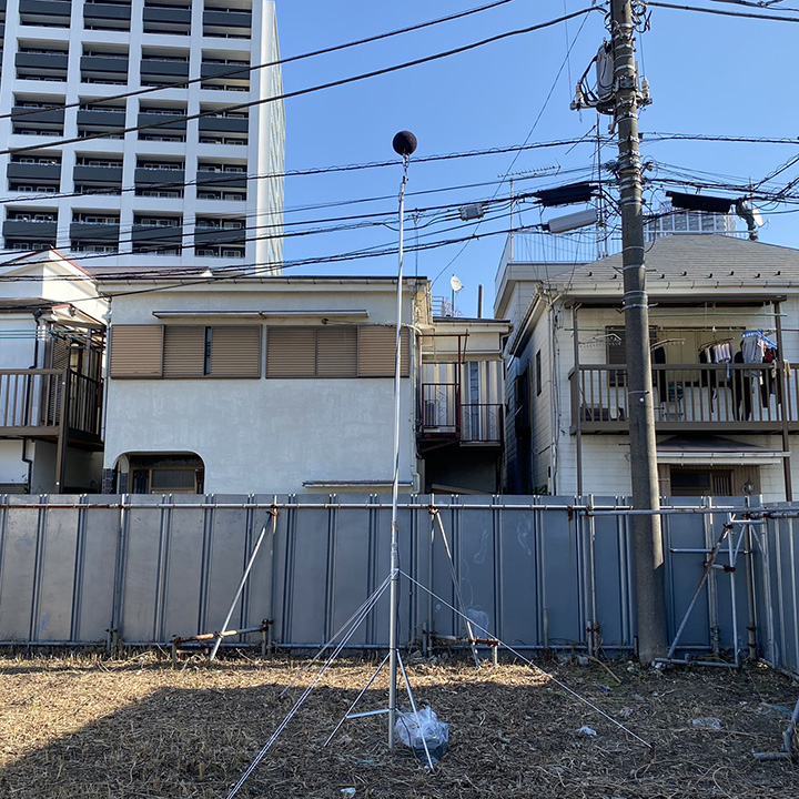 更地での環境騒音調査