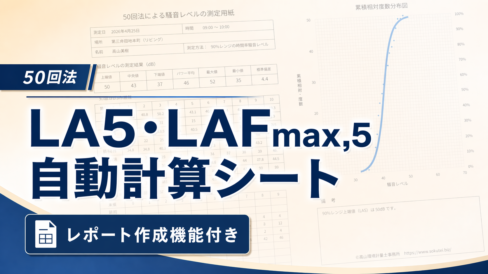 LA5・LAFmax,5 自動計算シート